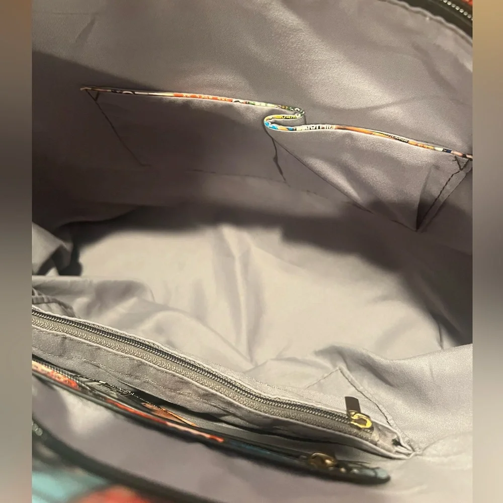 Multicolor Magazine Cover Print Tote - Picture 7 of 14